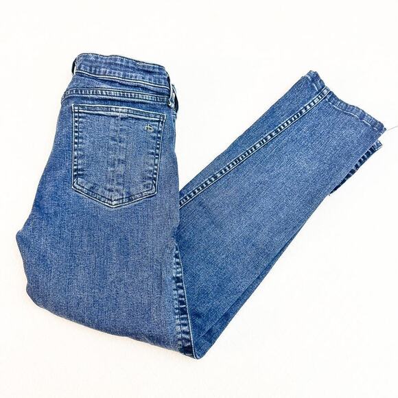 Rag & Bone Split Hem Cate Mid-Rise Flare Denim Jeans Size 27 - Picture 9 of 9